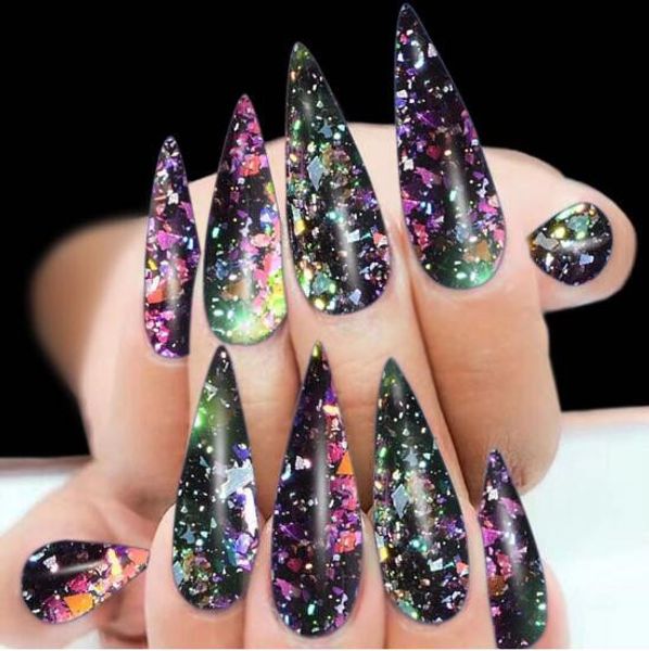 

Модные DIY сверкающих хром зеркало порошок ногтей 14 цветов металла Nail Art Совет укра