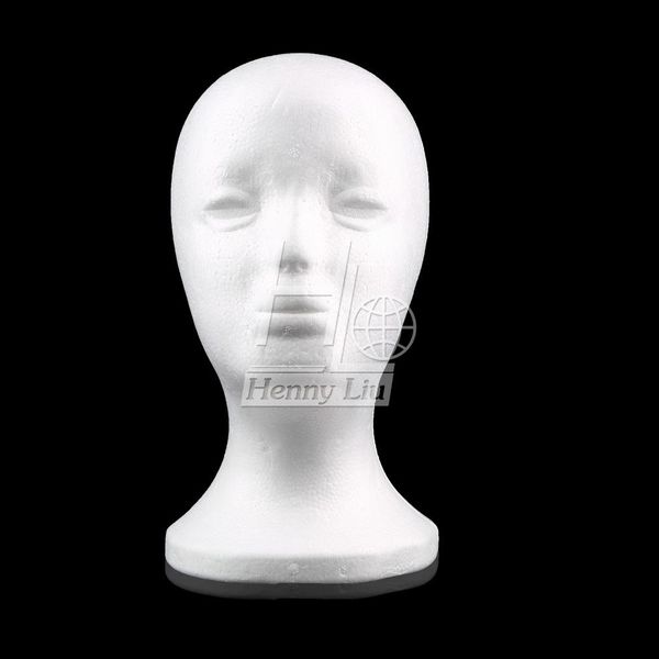 

wholesale-female styrofoam foam mannequin manikin head model wig hair glasses hat jewelry display, Black;white