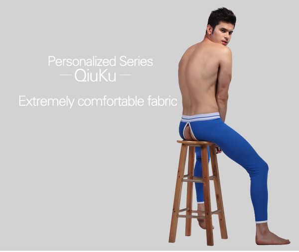 

wholesale-men's underwear male trousers warm cotton pants household g-string furnishing long johns, Black;brown