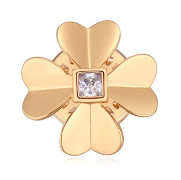 

brooches jewelry women fashion exquisite zircon 18k gold plated heart flower brooch pins wholesale tb013, Gray