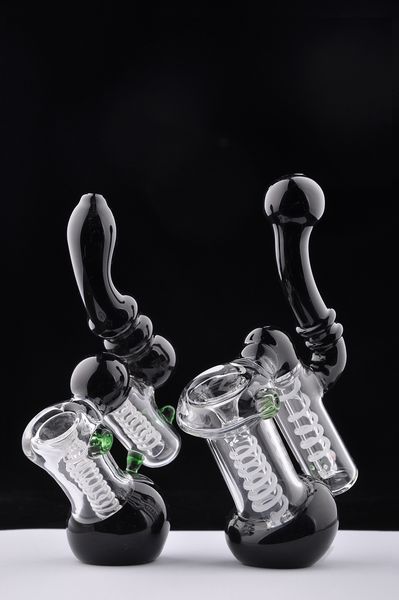 I più nuovi narghilè fatti a mano Tubi di acqua in vetro Fab pipe fumate Recycler Oil Rigs Bong birdcage perc