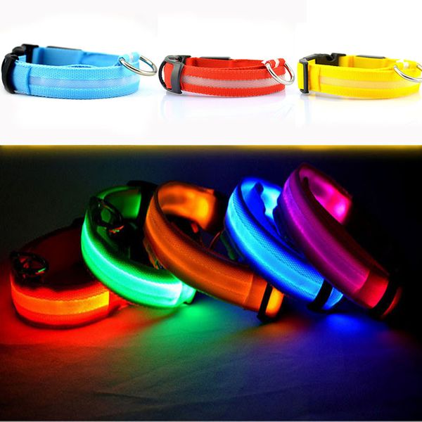

новый led зарядки pet ошейник ночь безопасности led свет мигает свечение собака pet поводок ошейник мигает безопасности воротник s-m-l-xl wx