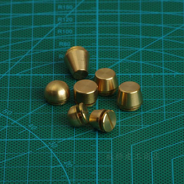 

латунная пряжка круговой дуги ведро образный diy спайк ног ногтей декоративные пряжки мешок часть ручной работы кожаная кнопка