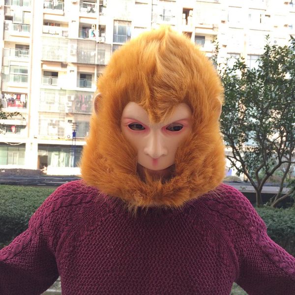 Yeni Kral Maymun Cadılar Bayramı Partisi Maskesi Cosplay Masquerade Ürpertici Lateks Maskesi Sevimli hayvan kafası ücretsiz nakliye Maske maske