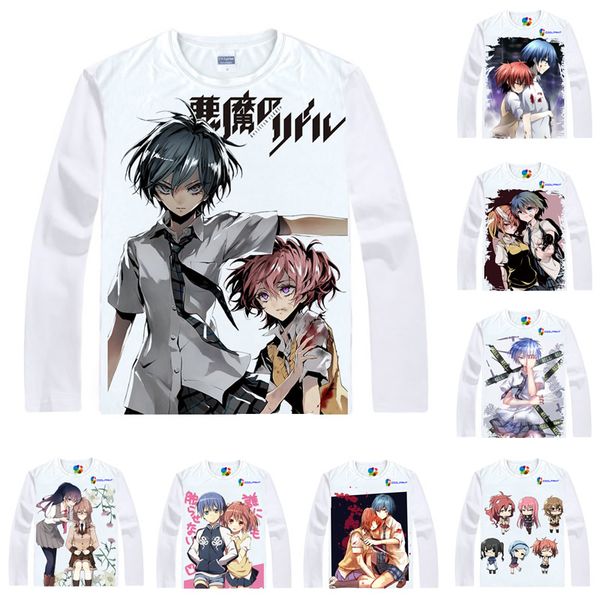 

anime shirt riddle story of devil t-shirts multi-style long sleeve tokaku azuma haru ichinose cosplay motivs kawaii shirts, White;black