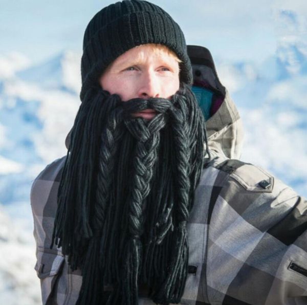 Wig Beard Hats Hobo Mad Scientist Caveman Handmade Knit Warm