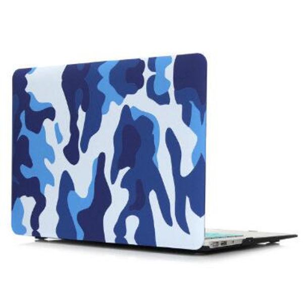 Capa protetora de plástico rígido para decalque de água, capa protetora para laptop macbook air pro retina 12 13 15 polegadas frontal traseira camuflada céu estrelado