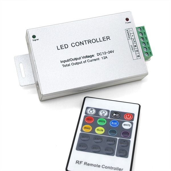 

RGB цветной пульт дистанционного управления диммер DC 12V-24V 20keys беспроводной RF LED кон