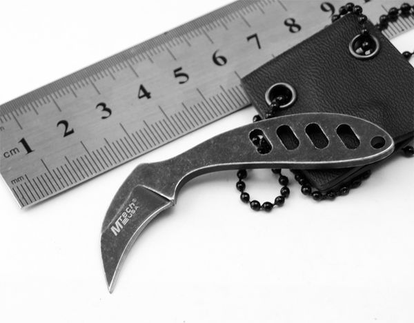 Atacado de fábrica CS GO Contador garra Mtech mini faca Karambit Faca de pescoço com bainha K Tiger Camping Ferramentas ao ar livre Faca de sobrevivência