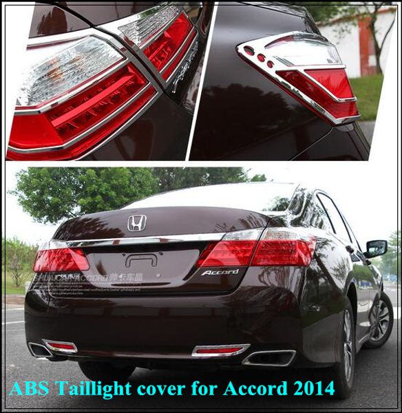 

abs chrome 4pcs car taillight decoration cover,taillight decoration frame,rear lamp decorative cover for honda accord 2014-2016