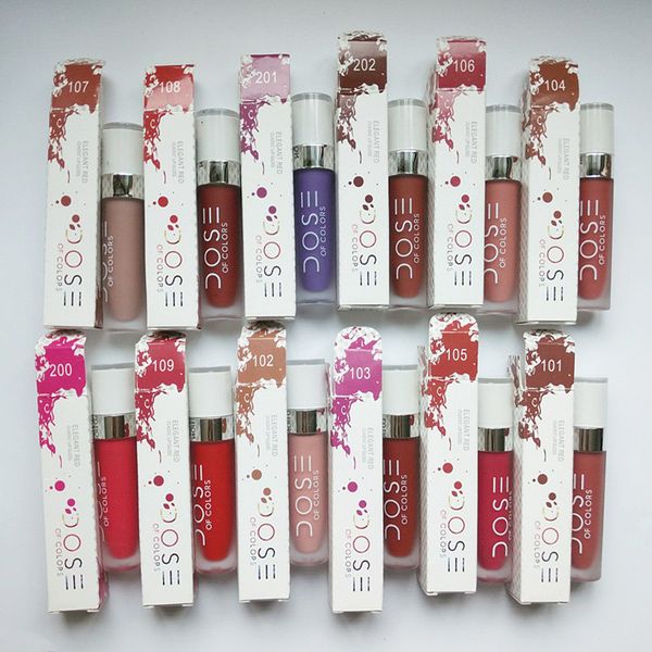 

2016 New Arrival Dose Of 12 Colors Liquid Matte Lipstick Waterproof Lip Gloss Lipgloss beauty lipstick Free shipping