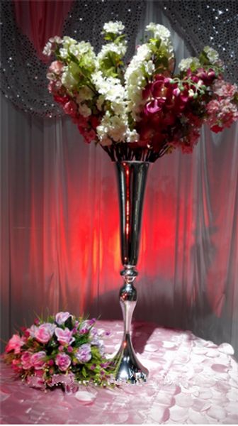Высокорослые centerpieces вазы цветка штендера венчания 75CM для украшения междурядья