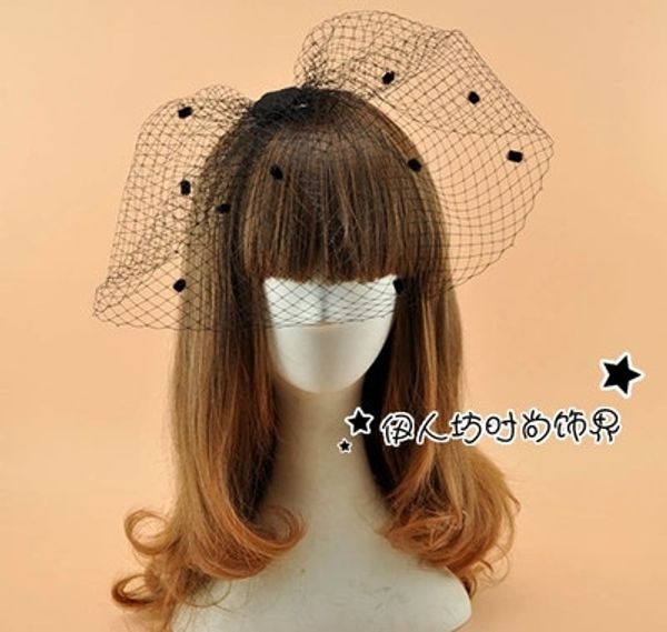 

black retro audrey hepburn bridal hair accessories birdcage cute wedding party veil dot bridal accessories whole319e
