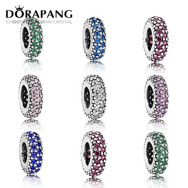 DORAPANG 100% Plata de Ley 925, clips espaciadores de inspiración, cuentas aptas para Pulsera Original, colgante, joyería auténtica, regalo para mujer