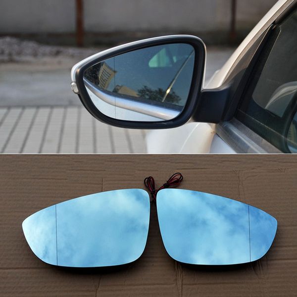 

for volkswagen cc car rearview mirror wide angle hyperbola blue mirror arrow led turning signal lights