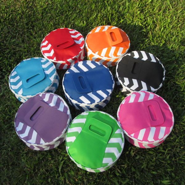 

square quatrefoil insulated food carrier round chevron beach lunch bag casserole carrier dom103075
