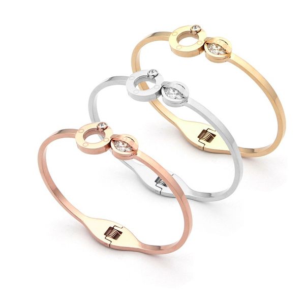 

золотой цвет панк браслет для женщин свадебные браслеты браслеты ювелирные изделия оптовая нержавеющей стали браслеты, Black