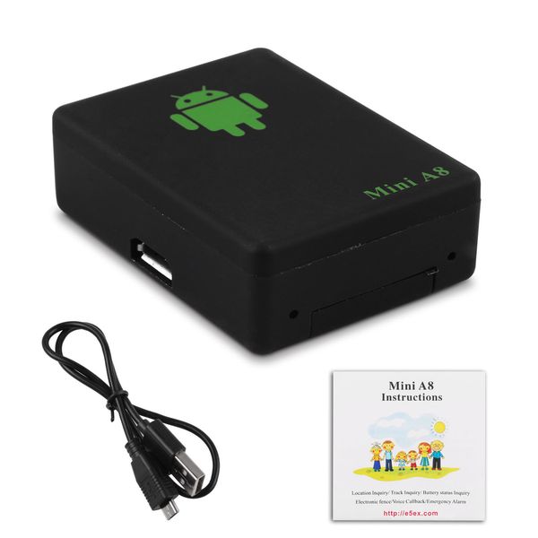 

Mini A8 Portable GPRS Car Kids GPS GSM GPRS Tracker Tracking System Device Adapter Locator For Car Kids Pet Elderly