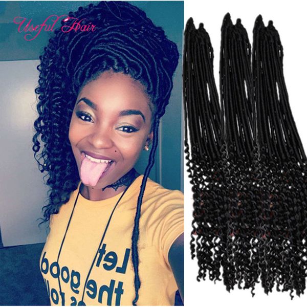 

get the 10usd new goddess crochet braids faux locs braids hair 100g crochet braids hair extensions faux dreadlocks synthetic braiding hair, Black
