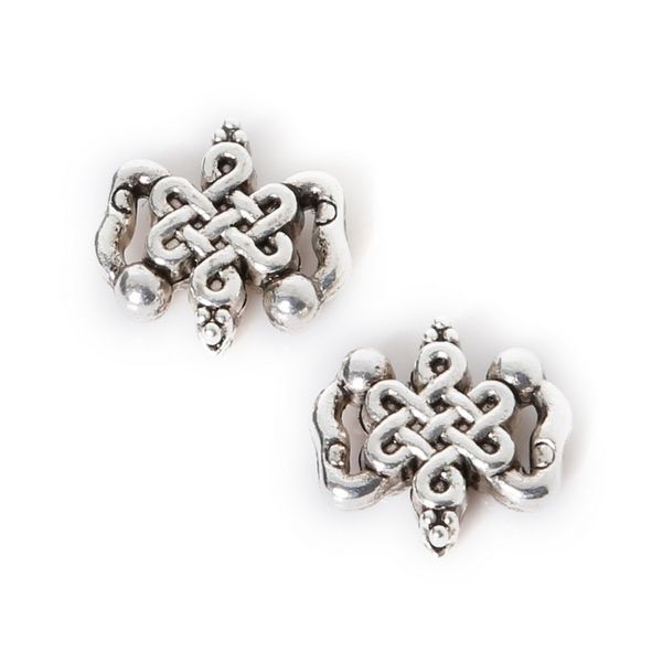 

бесплатная доставка 4 шт. 15x16 мм цинковый сплав античное серебро" китайский узел " diy подвески подвески изготовление ювелирных изделий di, Bronze;silver