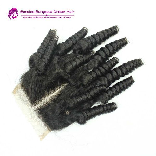 

Самая Низкая Цена! Бразильский Funmi curl человеческих волос 7A дешевые 4x4 топ кружева закрытия части с отбеленными узлами свободный средний три части фондовой