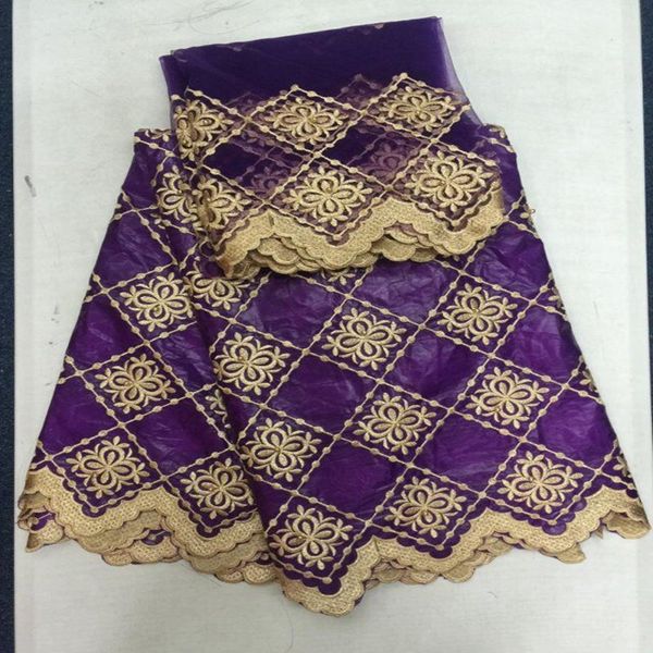 

new african purple guinea brocade lace fabric bazin riche getzner for dress 5 yards with 2 yards french net lace, Black;white