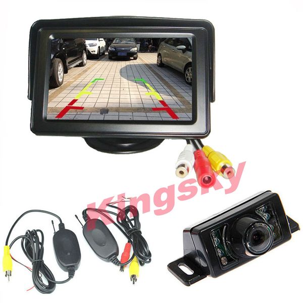 

Cheapest WIRELESS CAR REAR VIEW KIT 4.3" TFT LCD MONITOR+IR Night Vision CAR REVERSING CAMERA 6 Led