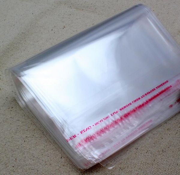 100 pçs / lote 28X38 cm Auto Adesivo Seal OPP saco-tudo transparente adesivo tira seal revistajournal embalagem bolsa de plástico, sacos de vestuário