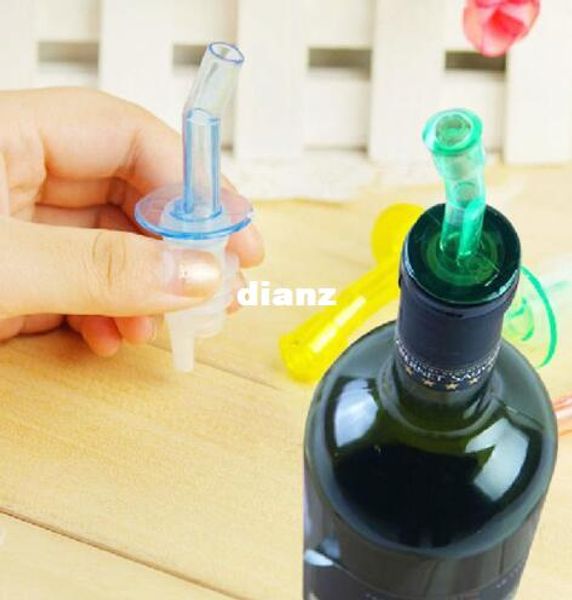 4 pçs / lote Wine Oil Alco Bar Liquor Livre Pourer Garrafa Bico Stopper Pourer Topper Set