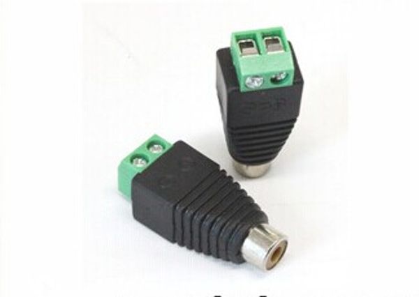 

green terminal rca male&female to block connector