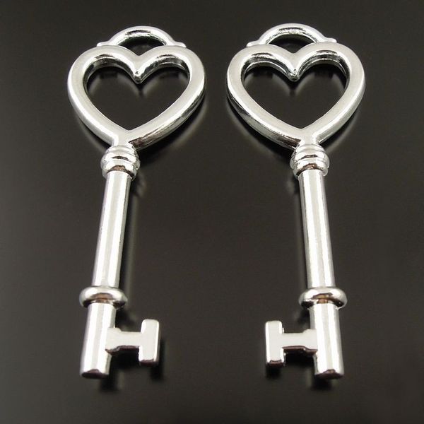 

10pcs/lot antique silver key alloy pendant charms jewelry finding 56*21*5mm au37666 jewelry making, Bronze;silver