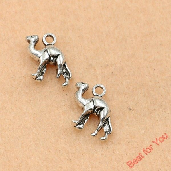 

100pcs antique silver plated camel charms beads pendants for jewelry making diy handmade 16x11mm jewelry making, Bronze;silver