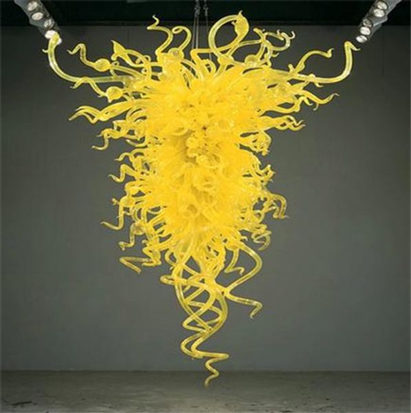 

modern designer murano glass chandelier yellow crystal decorative pendant lamps antique italian style glass light for ing