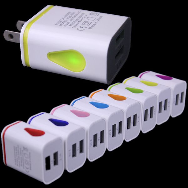 

Загораются капли воды светодиодные двойные порты USB Главная путешествия адаптер