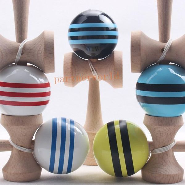 DHL-freies Verschiffen viele Farben 18,5 cm * 6 cm PU Kendama Ball japanisches traditionelles Holzspiel Spielzeug Bildung Geschenke Aktivität Geschenke Spielzeug 180 teile/los