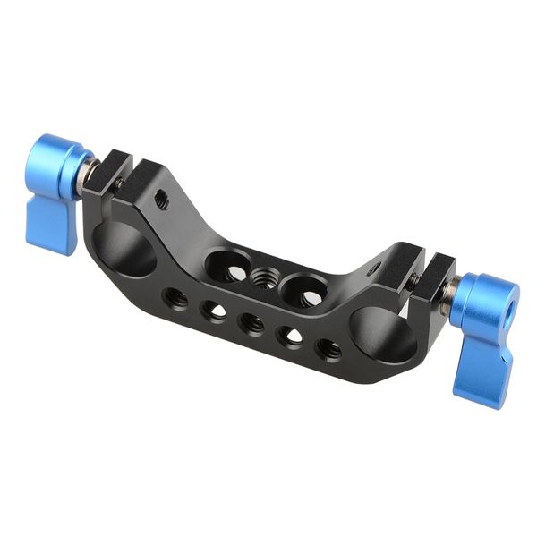 

camvate 15mm railblock rod clamp for shoulder rig baseplate (blue thumbscrew