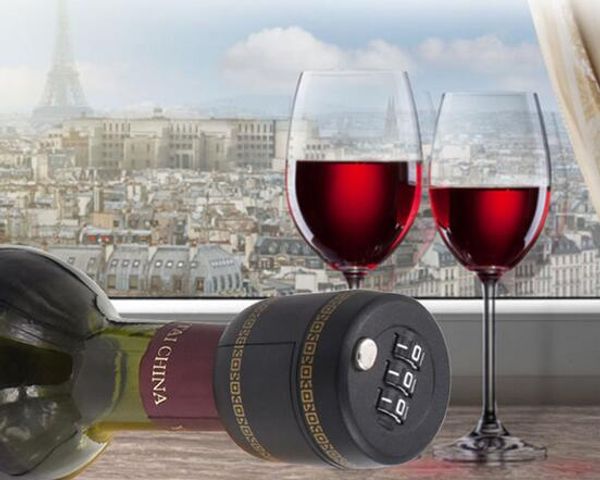 

fashion plastic bottle password lock combination lock wine ser vacuum plug device preservation for furniture hardware