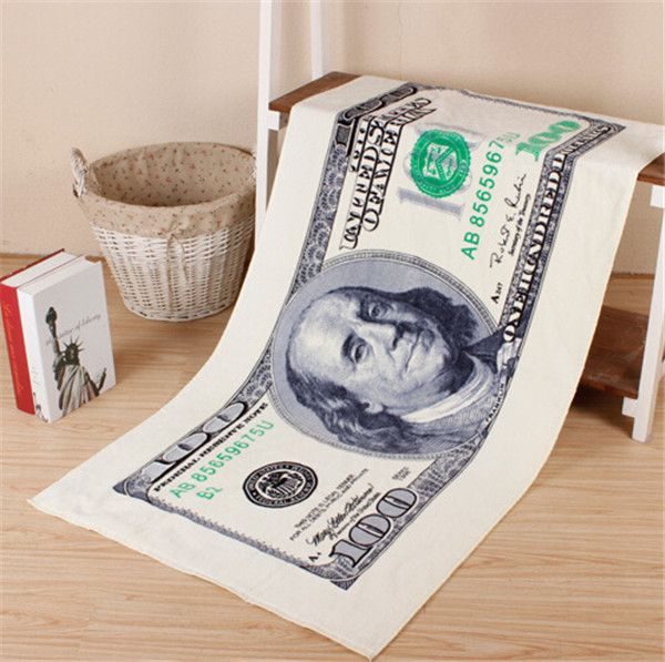 

personality classics creative superfine fiber dollar pattern absorbent bath towel beach towel towel ing