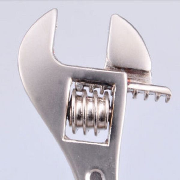 Edelstahl verstellbarer Werkzeugschlüssel Schraubenschlüssel Schlüsselanhänger Ring Schlüsselanhänger E00111 BARD