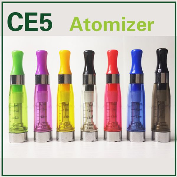 

Ce5 Clearomizer отсутствие патрона фитиля модернизированные Атомизаторы эга CE4 сигарета 1.6 ml E 510 бак Pyrex для батареи eGo-T Evod наборы стартера E-Cig