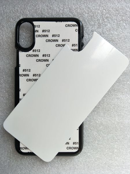 

for iphone x xs max xr 5 6 7 8 plus 2d hard pc case + white aluminium plate 100pcs ing