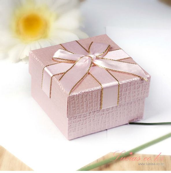 

[simple seven] fashin pink jewelry box/festival necklace case/ cute pendant display/ lovely earring box/ jewlery set packing with bowknot, Black;white