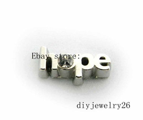 

10pcs Hope плавающие шармы для живого памяти Locket Свободная перевозка груза FC1009