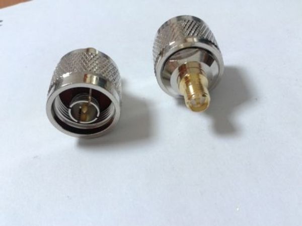 10PCS COBRE N Tipo Plug RF Coaxial Adaptador para RP SMA Feminino Jack conector