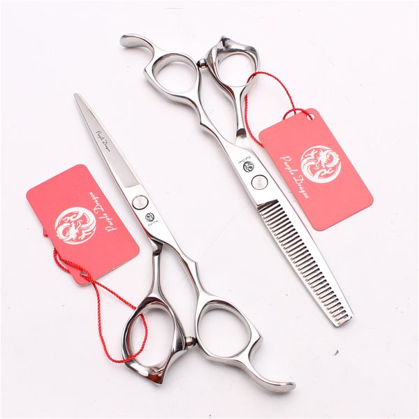 

6inch 17.5cm japan 440c stainless steel silver color professional human scissors barber"s shears styling tools z1024