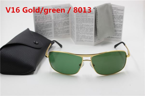 

Высокое качество мода прямоугольник солнцезащитные очки для мужчин женщин очки Солнцезащитные очки УФ-защита черный зеленый 64 мм стеклянные линзы с коробкой случаях