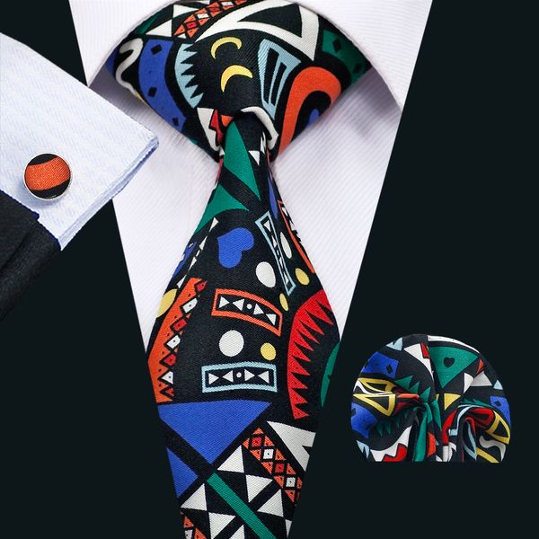 

novelty ties sets for men multie color neck tie set neckties pocket square cufflinks set business wedding party n-1303, Black;blue
