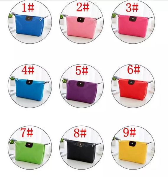 

Hot Sale Small Candy Color Dumpling Type Travel Makeup Bags Women's Lady Cosmetic Bag Clutch Toiletry Wash Organizer Make Up Case