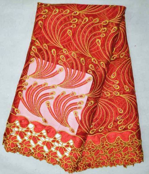 

5 yards/lot most popular red peacock feather pattern french mesh lace african net lace fabric for wedding clothing bn20-1, Black;white