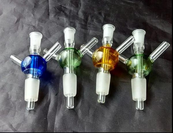 T de bola de vidro - tubo de fumar hookah de vidro Gongos de vidro - plataformas de petróleo bongos de vidro cachimbo de água para cachimbo de água - vaporizador vaporizador